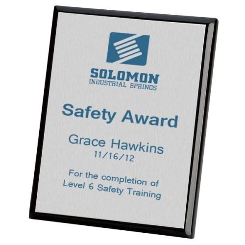 AD012532 Black Safety Recognition Plaque
