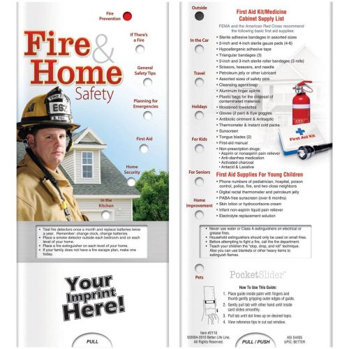 AD012800 Fire & Home Safety Slide Chart