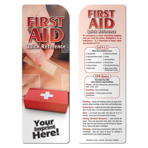 AD012805 First Aid Quick Reference Bookmark