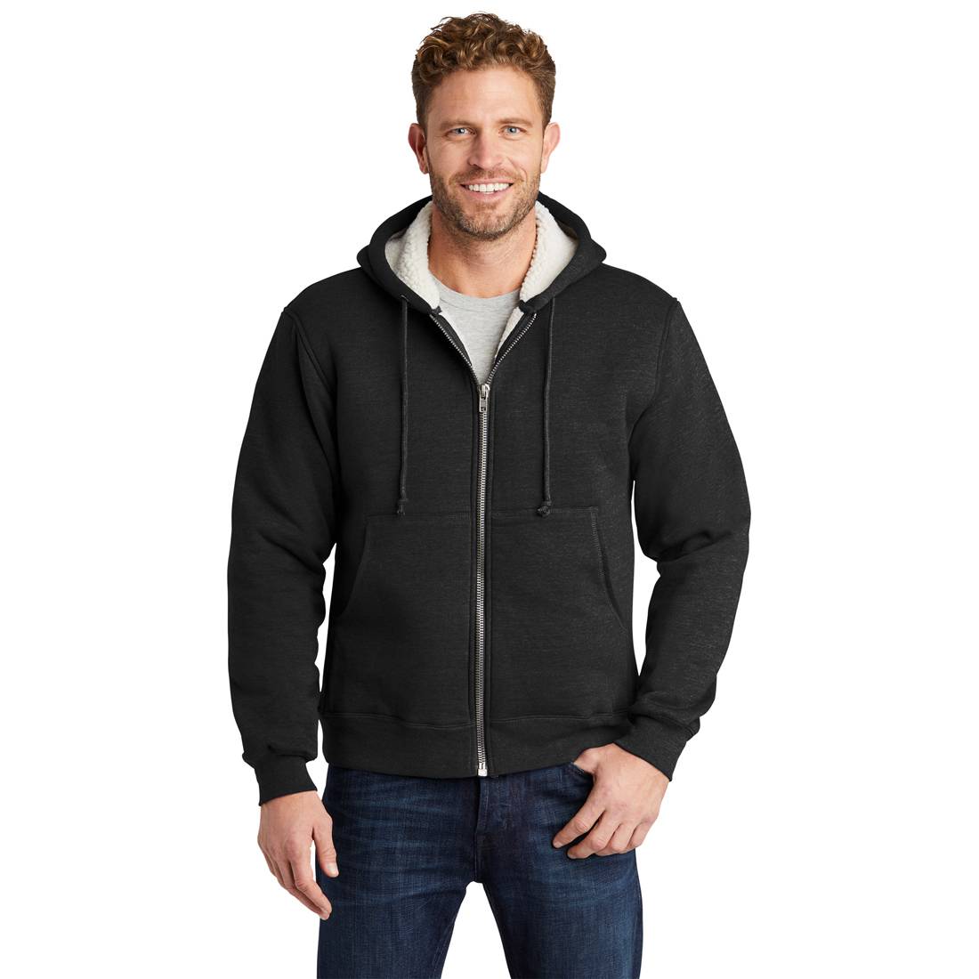Apparel & Accessories :: Jackets & Vests :: Sherpa Lined Hooded Fleece ...