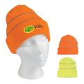 Hii-Vis Knit Beanie With Reflective Stripes