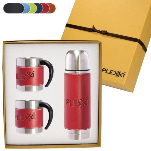 AD0138894 Thermos Bottle & Coffee Cups Gift Set